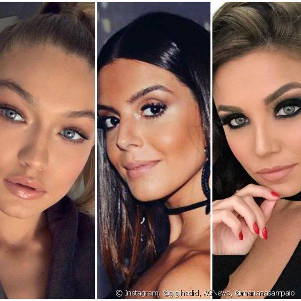 Veja as melhores maquiagem dessa semana, de famosas como Gigi Hadid, Giovanna Lancellotti e v?rias outras! (Foto: Instagram @patrickta, AGNews, @marianasampaio)